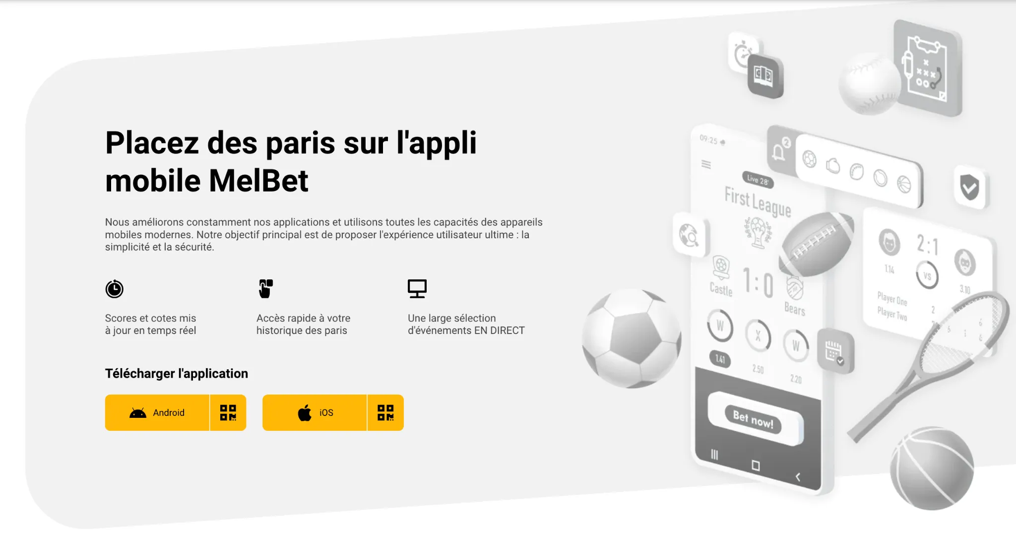 Promotion de l'application mobile MelBet Côte d’Ivoire